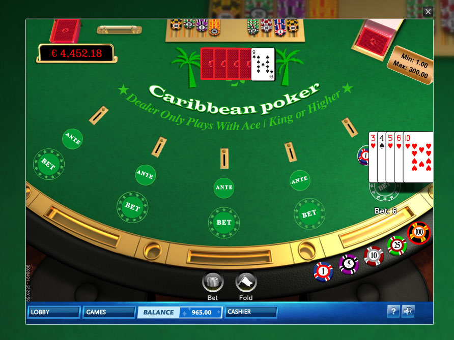 Play Caribbean Stud Online PlayMillion Online Poker Games