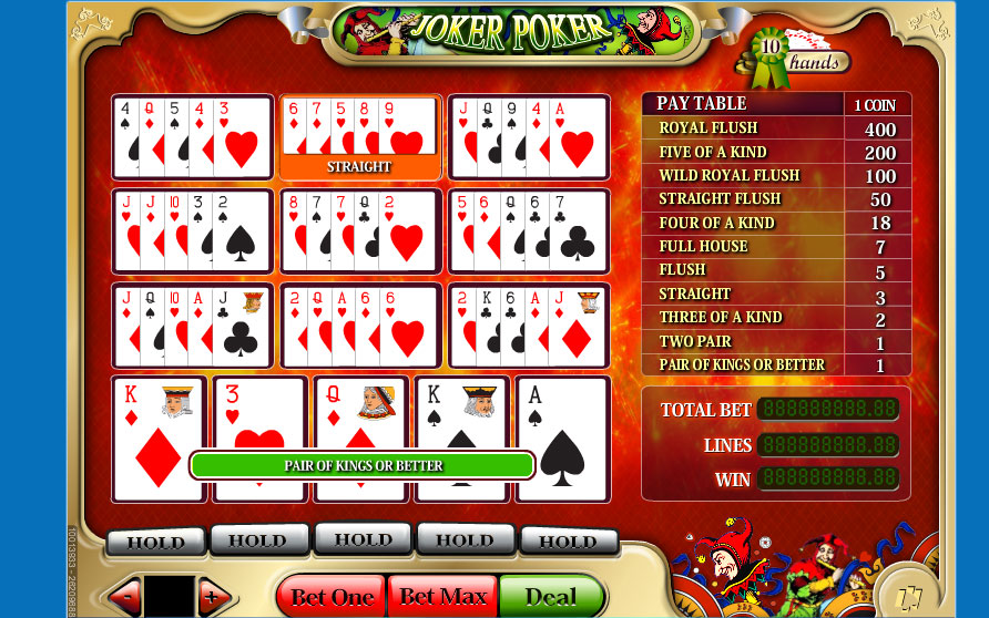 Joker Poker 10 Lines