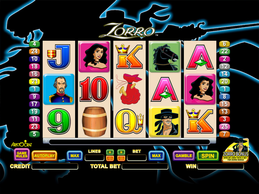 Jeux Zorro Casino